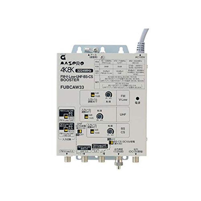 4K8K対応FM・UHF・BS・CSブースター FUBCAW33(10491円)