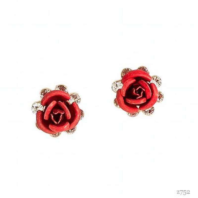 税込 セカンドピアス 母 彼女 人気 女性 6月誕生日プレゼント レッド Z754 4 デバリエ バラ 18k レディース ジュエリー ローズ ビーチサンダル Radofotografia Pl