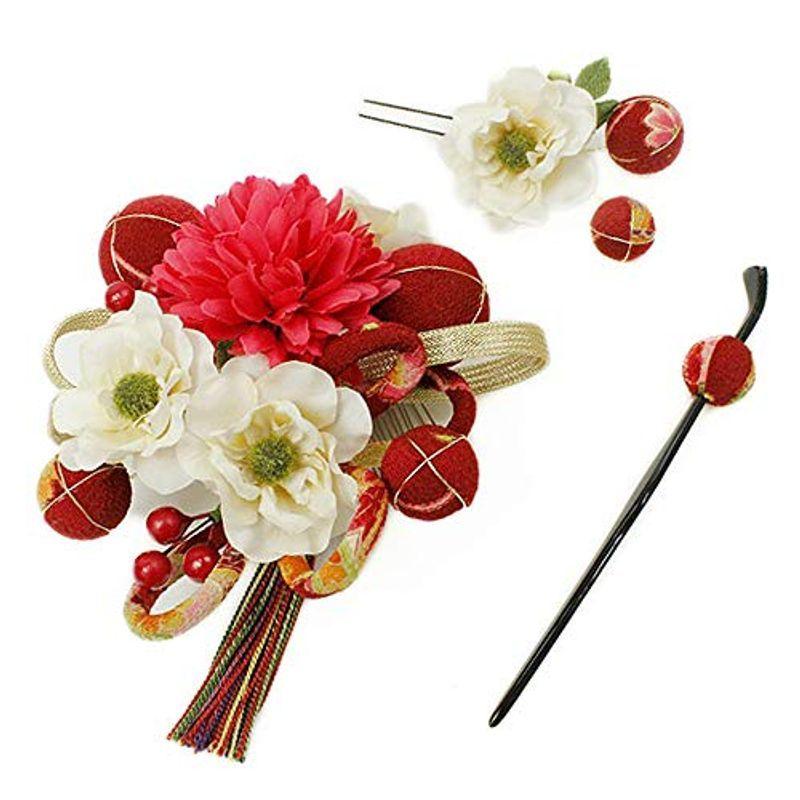 12月スーパーsale 15 Off ヘアスタイル 玉かんざ髪型 玉飾り ちりめん 金色 白 赤 袴 振袖 花 成人式 髪飾り ヘアアレンジ No 9 3563 ドライフラワー その他和装小物 Michiganestateplanning Com