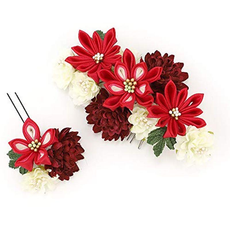 古典 白 ピンク 赤 3点セット 袴 振袖 花 成人式 髪飾り 臙脂 No 9 41 ドライフラワー ヘアアレンジ ヘアスタイル ヘ髪型 豪華 その他和装小物 Portal Stage Taski Com