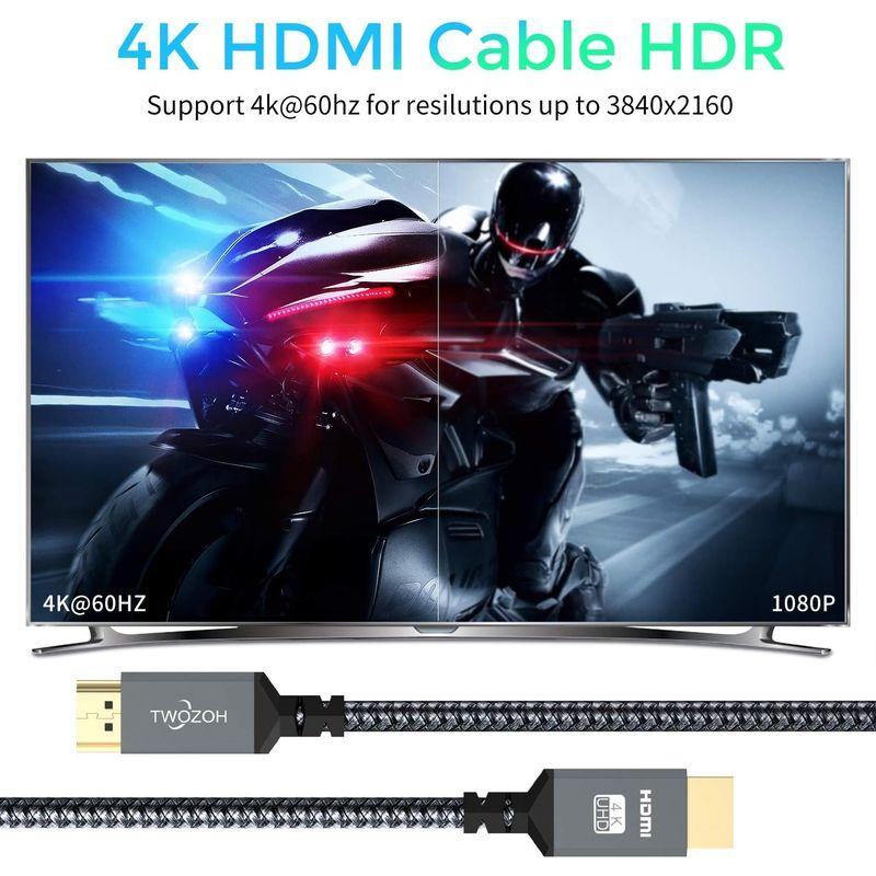 結婚祝い HDMI ケーブル 0.3M, 60Hz HDMI 4K 2.0 Twozoh ARC 2.2 3D 2160p HDCP 1080p 規格  ホームシアター