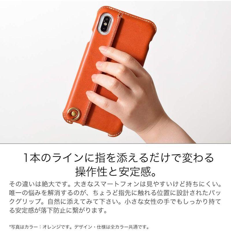 HUKURO iPhone Xs X 用 ケース メンズ レディース 栃木レザー 左手持ち ブラウン｜colorful-market｜05