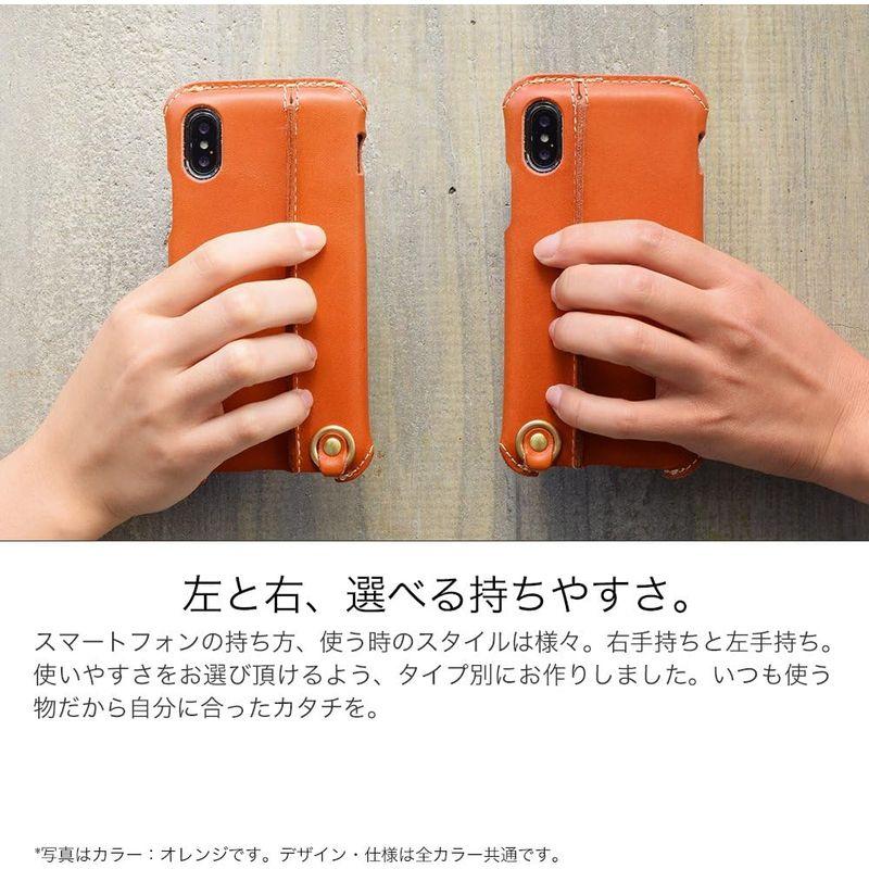 HUKURO iPhone Xs X 用 ケース メンズ レディース 栃木レザー 左手持ち ブラウン｜colorful-market｜06