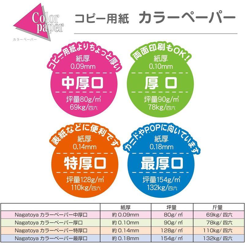 長門屋商店 カラーペーパー ナ-4301 B5厚口 100枚 しろ｜colorful-market｜08