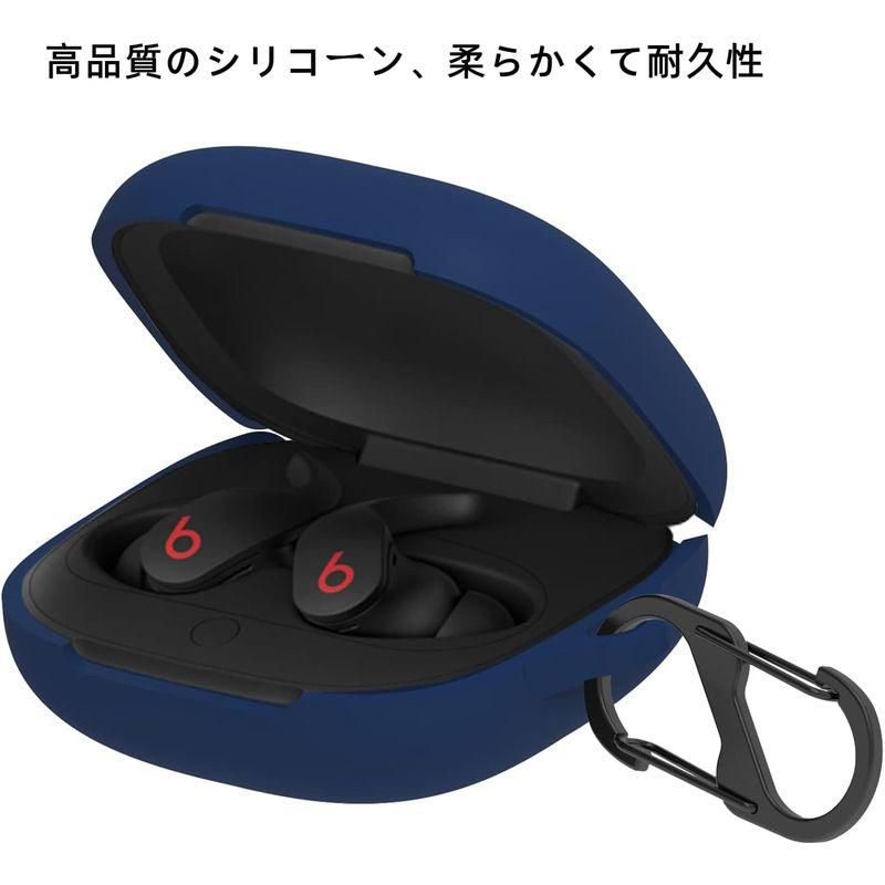 Haotop ケース Compatible for Beats Fit Pro 専用シリコン保護 ケースカバー (紺)｜colorful-market｜05