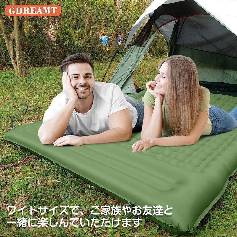 GDREAMT ダブル エアーマット キャンプ マット コンパクト 幅広135cm・厚さ12CM エアマット 2人用 枕付き 寝心地よい 厚｜colorful-market｜06