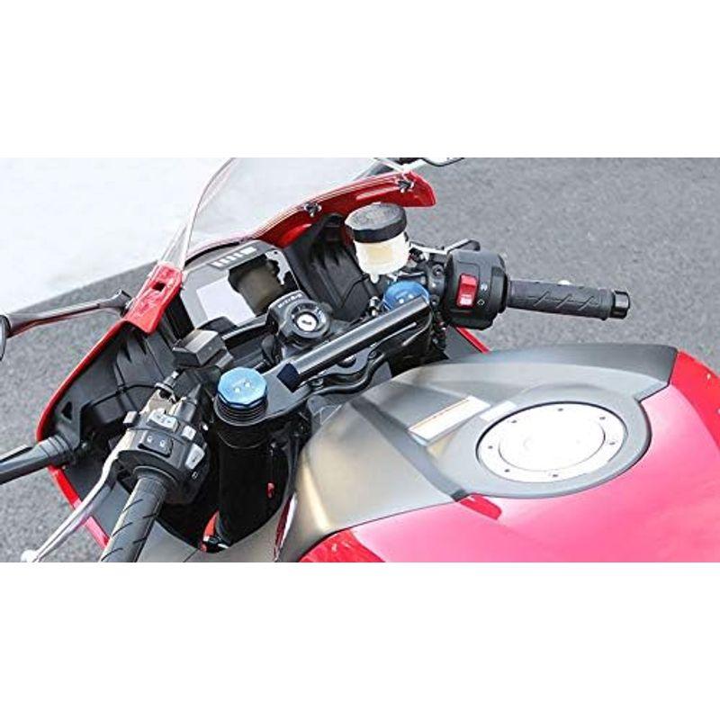 特価良品 キジマ (kijima) バイク バイクパーツ ハンドルマウントステー 最大積載量:約1.5kg 径:φ22.2 スチール製ブラック仕上げ
