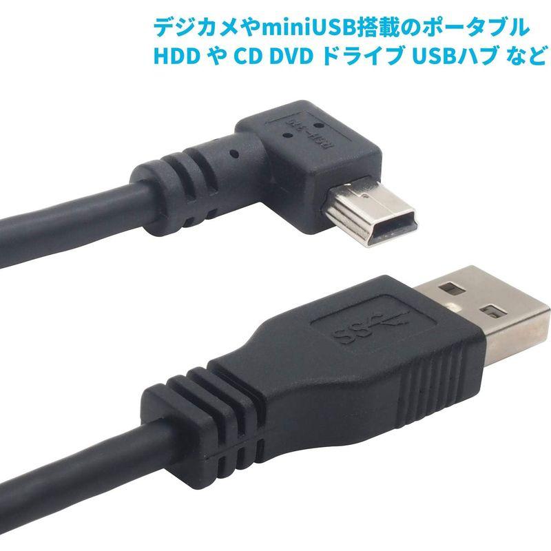 オーディオファン miniUSBケーブル USB2.0 L字 miniUSB (オス) - ストレート USB-A (オス) miniB L｜colorful-market｜02