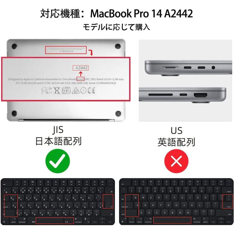 傷防止完全4点保護セットKONGZEE MacBook Pro ケース 14インチ M1チップ搭載モデル 2022 MacBook Pro｜colorful-market｜06