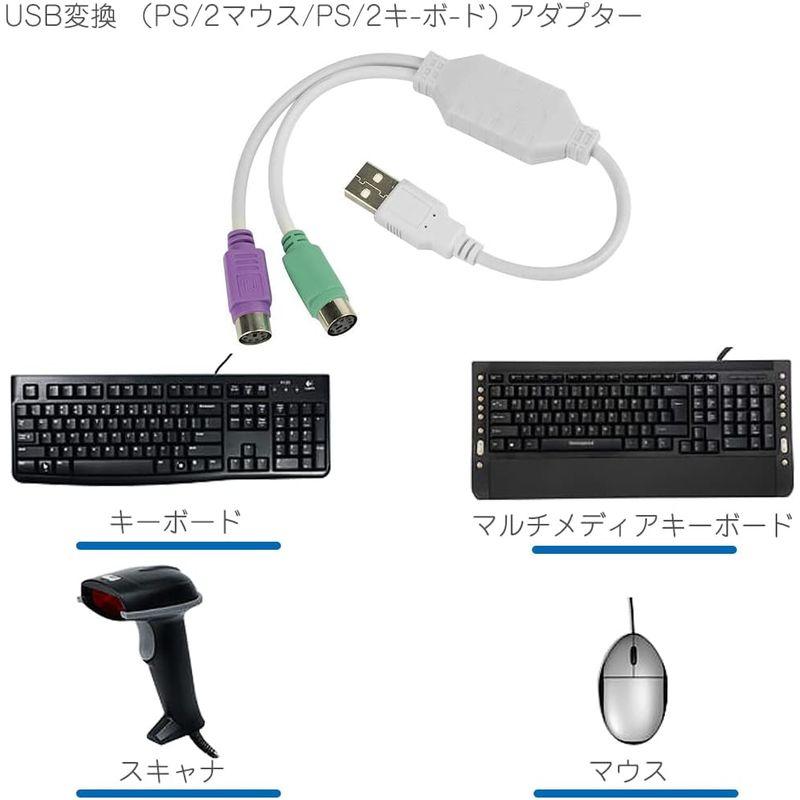 USB to PS/2 マウス&キーボード2分岐変換ケーブル 1セット USB to PS/2 マウス&キーボード2分岐変換ケーブル 1セット
