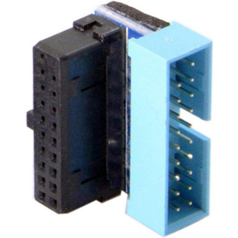Cablecc USB 3.0 20ピン オス-メス 延長アダプター 上下向き90度 マザーボード用(上向き)｜colorful-market｜04