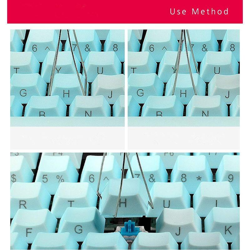 Ortarco キーキャッププラー メカニカルキーボード用 ステンレススチール キーキャップリムーバーツール 固定キーボード ブラック｜colorful-market｜05