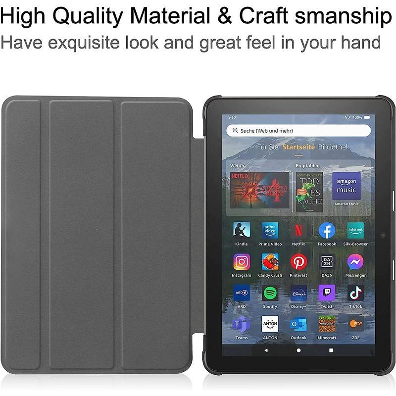 For NEW Fire HD 8 / HD 8 Plus 2022 ケース 第12世代Gosento 軽量 薄型 三つ折スタンドケース P｜colorful-market｜03
