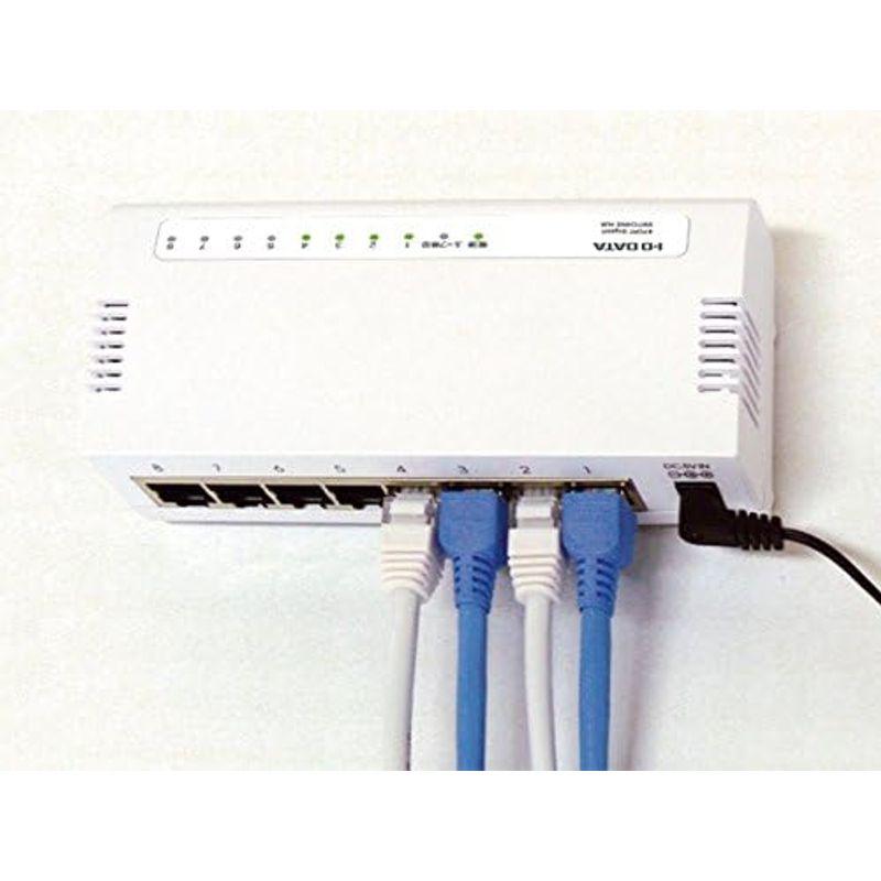 新発売 アイ・オー・データ スイッチングハブ 8ポート ホワイト|1000BASE-T(GigabitEthernet)対応|省電力機能付|日本メー  有線LAN