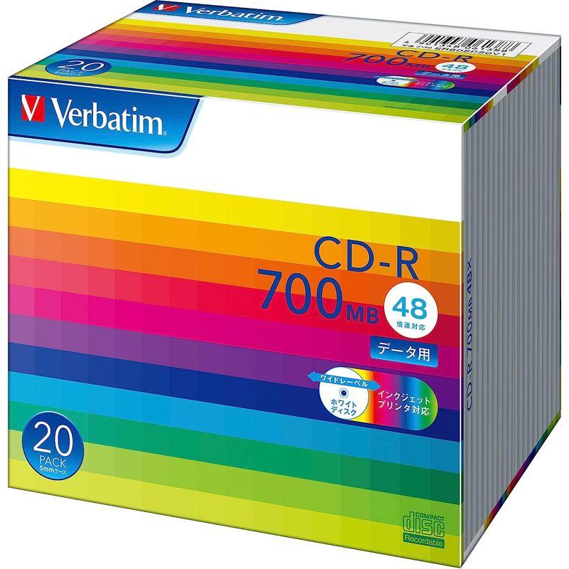 バーベイタムジャパン(Verbatim Japan) 1回記録用 CD-R 700MB ホワイトプリンタブル 48倍速 SR80SP20V1｜colorful-market｜02