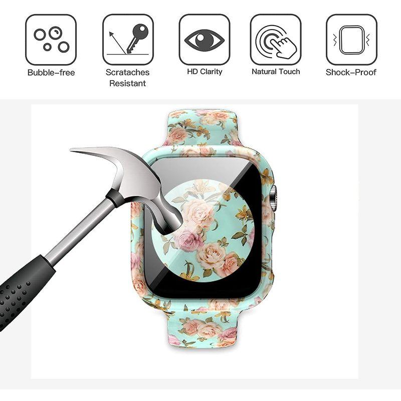 アップルウォッチバンド 腕時計ベルト Apple Watch シリコン バンド 44mm アップルウォッチケース ガラスフィルム付き アップ｜colorful-market｜07