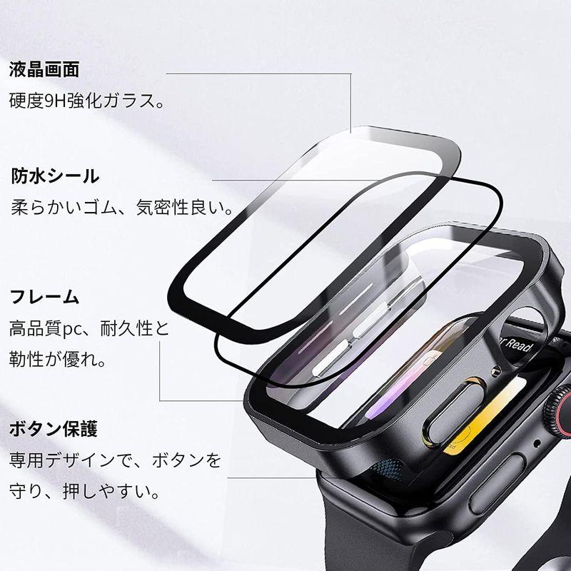 ANYOI Apple Watch 用ケース 40mm 防水ケース 3D直角エッジデザイン Apple Watch アップルウォッチ 防水用｜colorful-market｜03