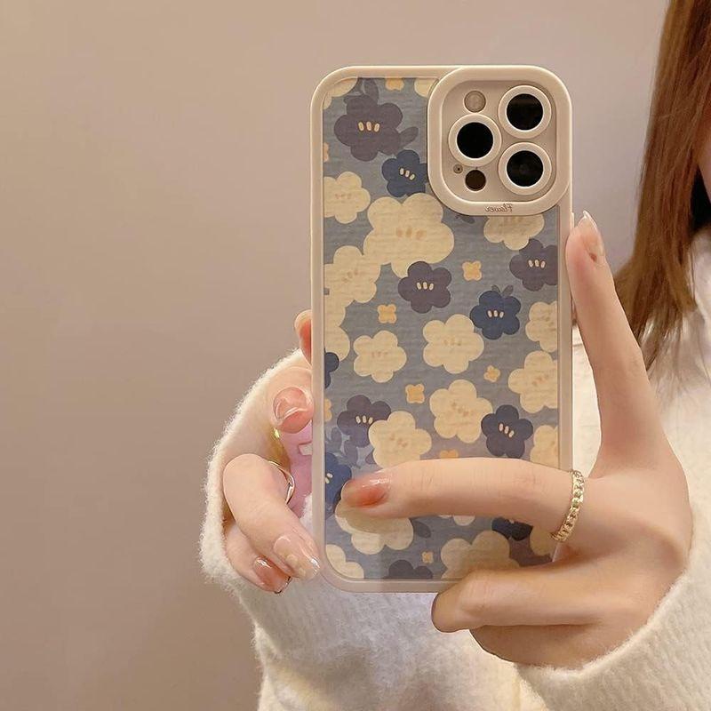 iPhone 11 Pro Max 用ケース, Bravoday 韓国 おしゃれ 花 薄型 かわいい 携帯ケース フラワー 花柄 アイフォン｜colorful-market｜02