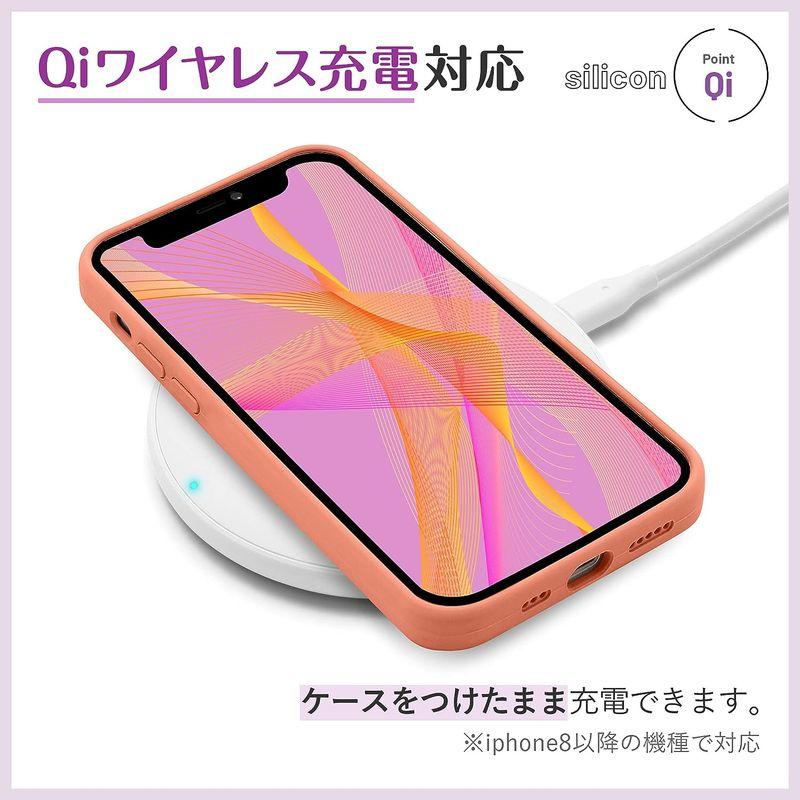 MINTY iPhone12 mini ケース シリコン 耐衝撃 指紋防止 コーラルオレンジ｜colorful-market｜05