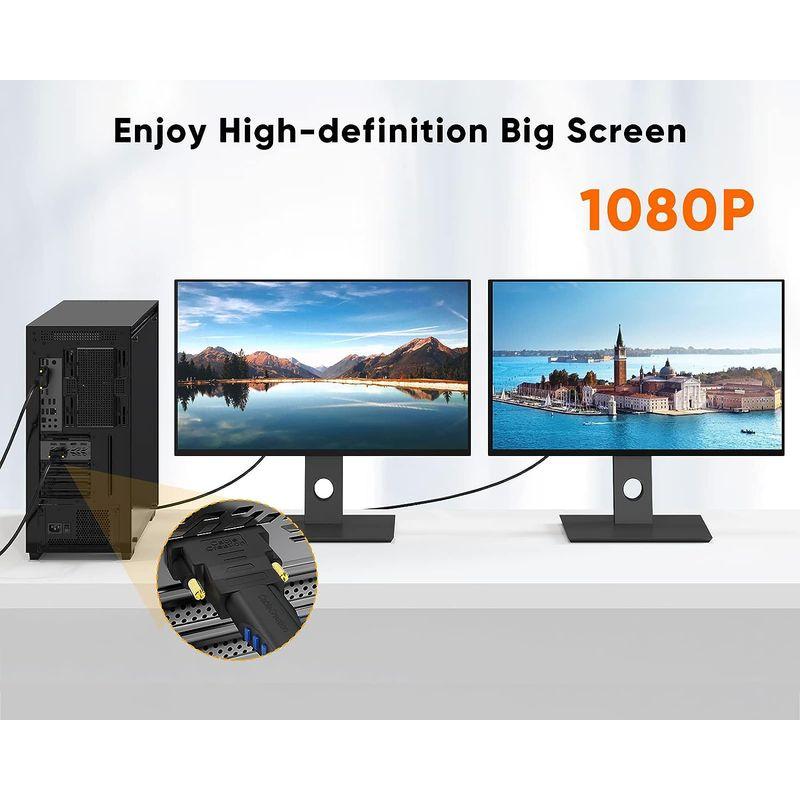 DVI HDMI 変換アダプタ,CableCreation HDMI DVI 変換 コネクタ 双方向伝送 オス-メス 1080P DVI-D｜colorful-market｜06