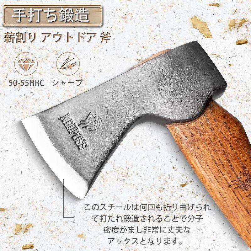 キャンプ 斧 焚き火 手斧 38cm NedFoss 鍛造斧 薪割り斧 ブナ柄 キャンプ 斧 焚き火 手斧 38cm NedFoss 鍛造斧 薪割り斧 ブナ柄