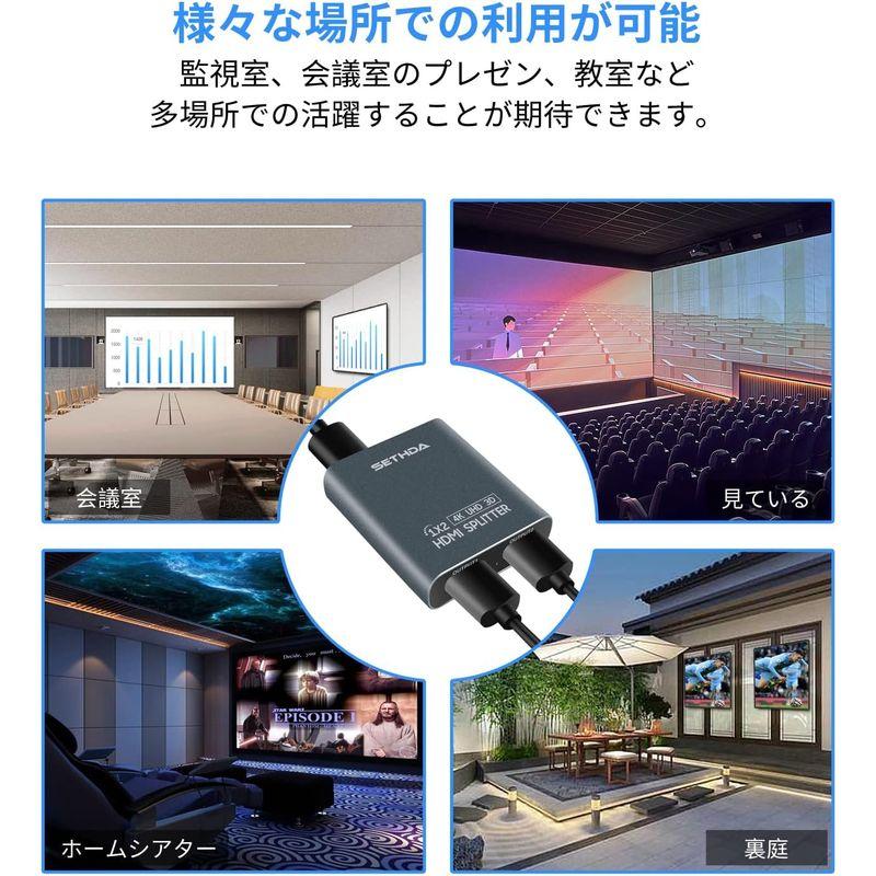 HDMI 2.0 分配器 スプリッター 1入力2出力 2画面 同時出力 4k @60Hz hdr 3D 1080P PS5 PS4 PS4P｜colorful-market｜08