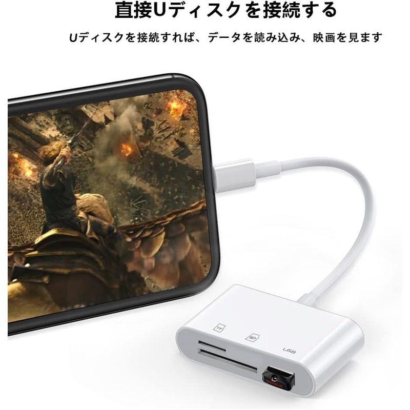 2022 MFi正規認証品 IPHONE SDカードリーダー 3 in 1 TFカードカメラリーダー USBカメラアダプタ 高速データ転送｜colorful-market｜06