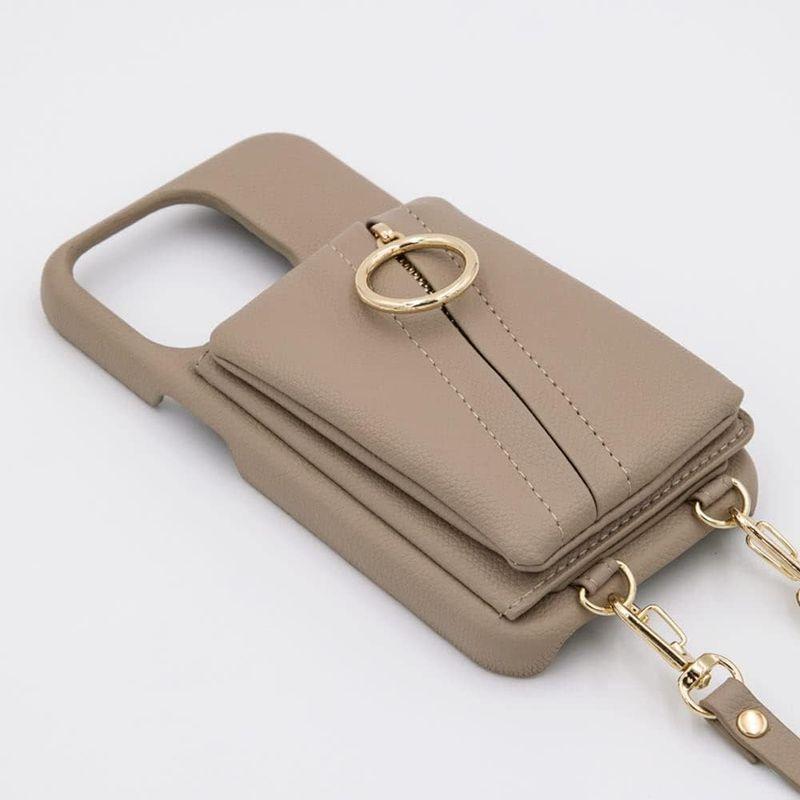 UNiCASE iPhone14/13 ケース MAELYS LOUNA Clutch Ring Case (beige) スマホショルダー｜colorful-market｜03