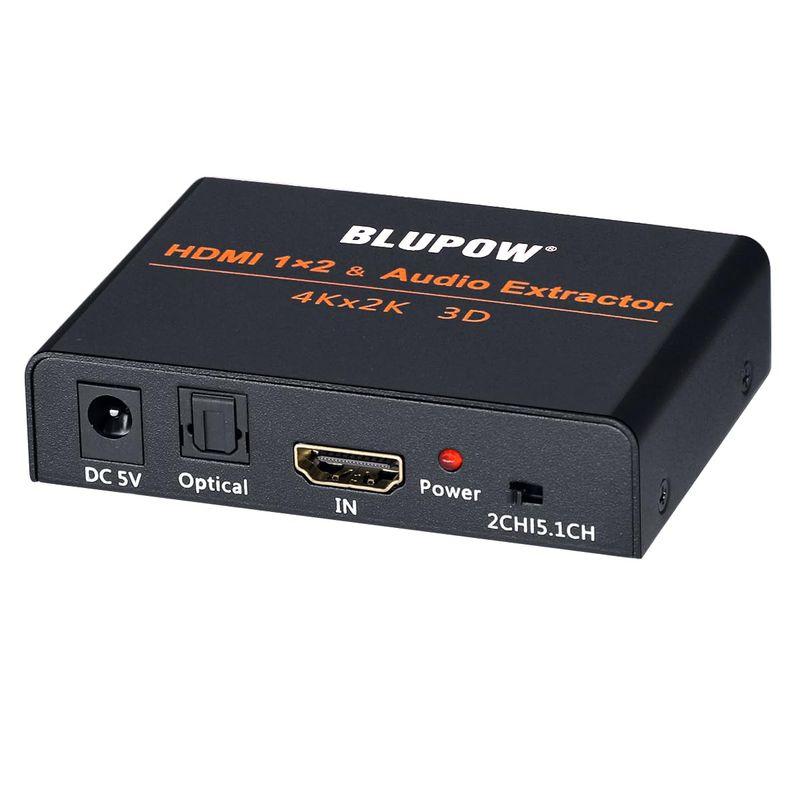 BLUPOW 4K30Hz HDMI分配1入力2出力 + 音声分離器(光デジタル BLUPOW 4K30Hz HDMI分配1入力2出力 + 音声分離器(光デジタル