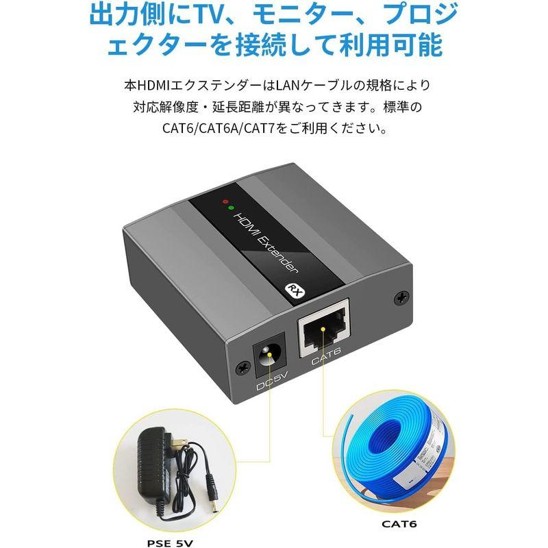安定版HDMI 分配 エクステンダー 2 HDMI 出力 EX602 Yukidoke 2HDMI LAN 変換 延長器 60Mまで RJ4｜colorful-market｜03