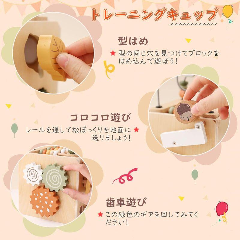 Wooden Teether 形合わせ おもちゃ 知育玩具 あそび箱 木製 型はめ ルーピング ビーズコスーター そろばんゲーム カウンティ｜colorful-market｜02