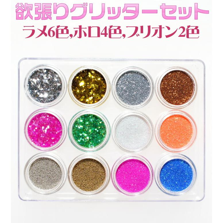ネイル レジンパーツ 欲張りグリッターセット ジェルネイル用ラメ
