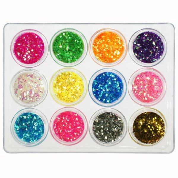 ジェルネイル ホログラム1mm12色セットアウトレット 訳あり ネイル用