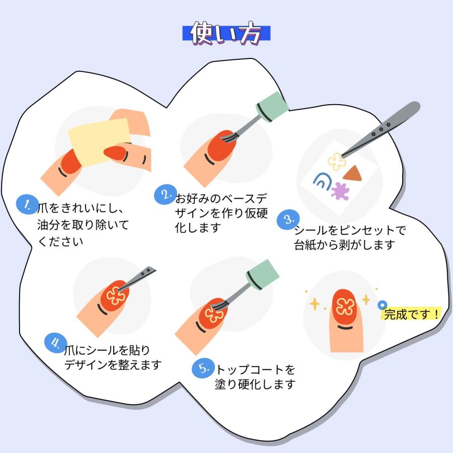 ネイルシール クジラ クラゲ ヒトデ ネイルステッカー sea 夏 海