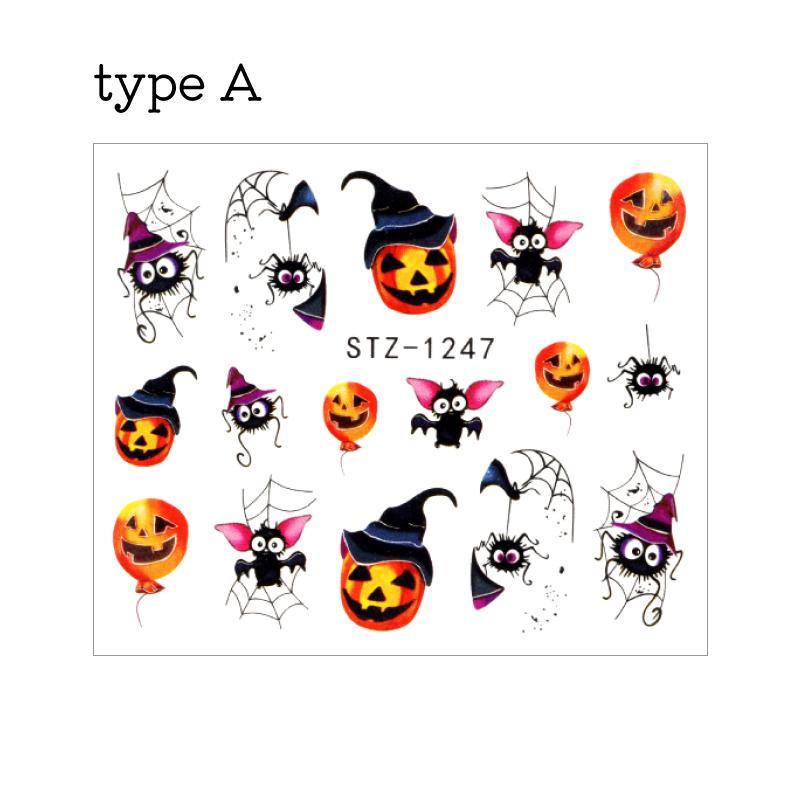 ハロウィン ウォーターネイルシール ネイルステッカー かぼちゃ