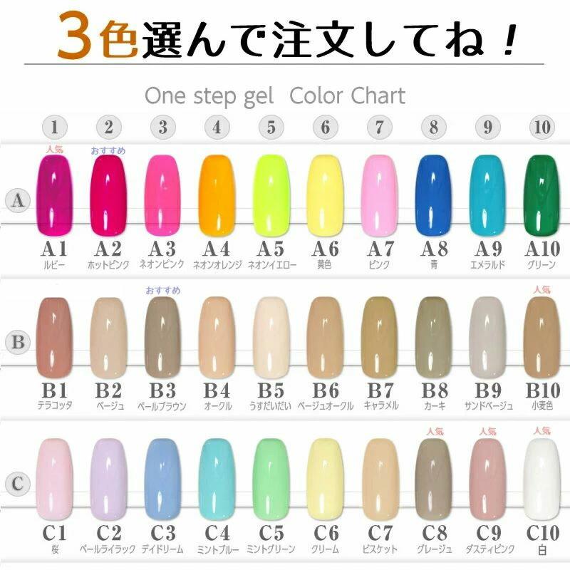 ジェルネイルキット 超簡単ワンステップジェルとハイパワーLEDライトの