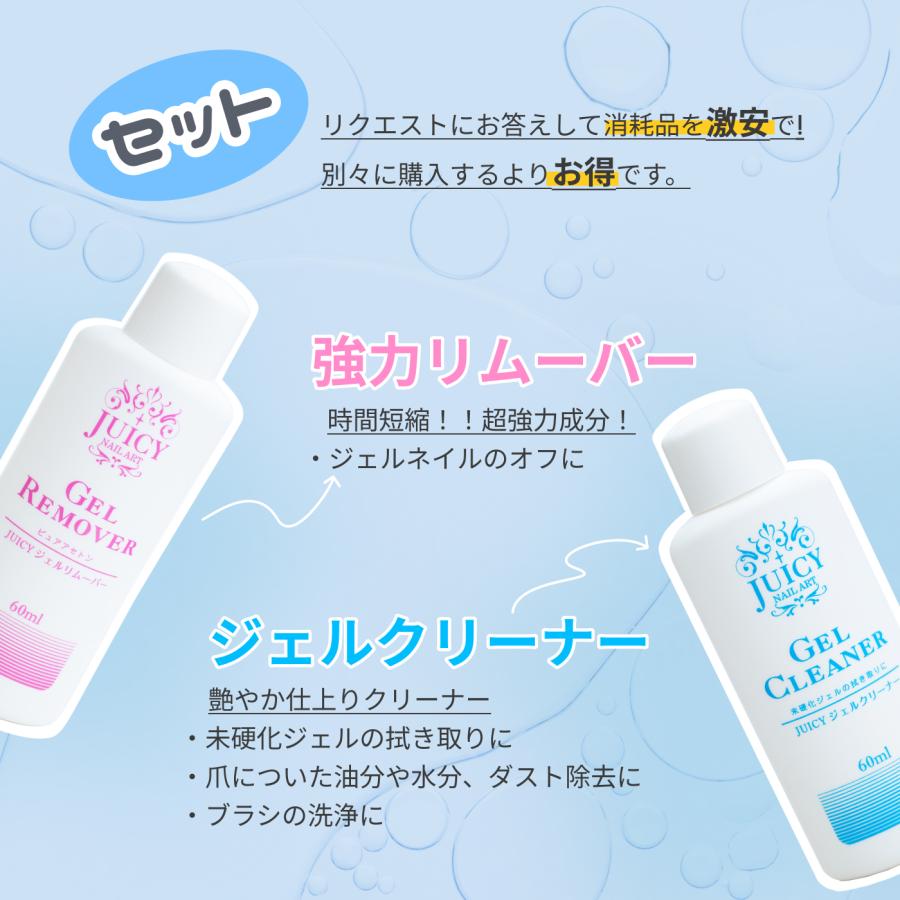 ジェルネイル ジェルクリーナーと強力ジェルリムーバーのセット