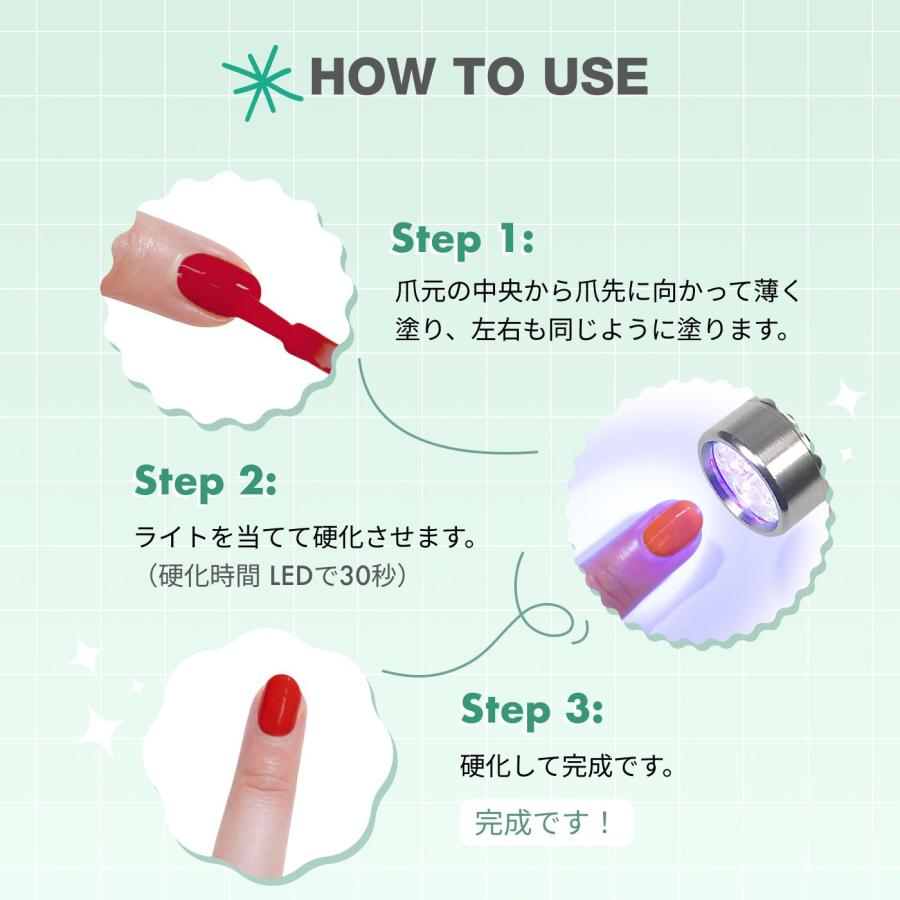 Jelly Nail ネイルキット　ネイルライト リムーバー　カラージェル10個 ジェルネイル＆オフするセット S 超かんたん初めてでも30秒で完成 ワン