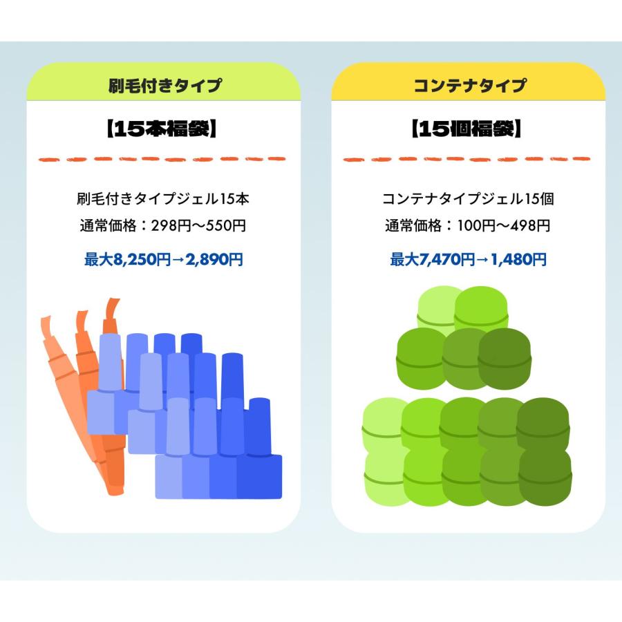 ジェル福袋 ジェルネイル 【選べるタイプと個数】 お得なジェルセット