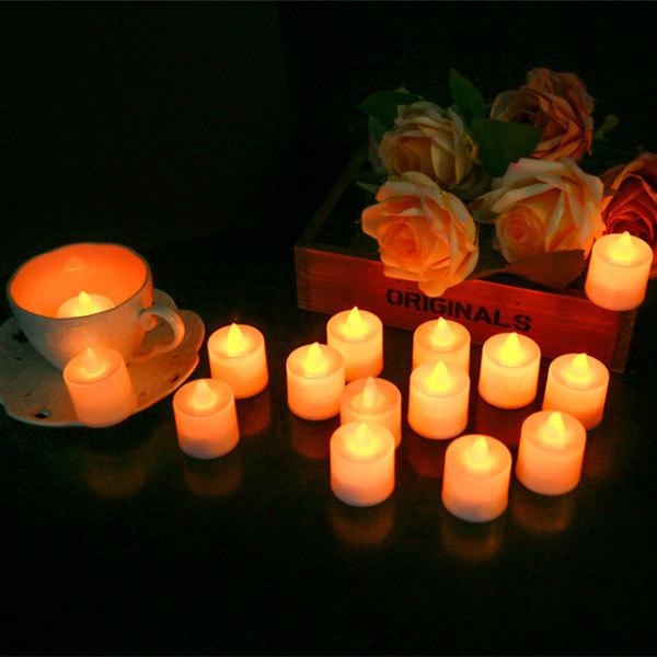 LED ろうそく キャンドル 蝋燭 ライト 24個セット リアル感 電池