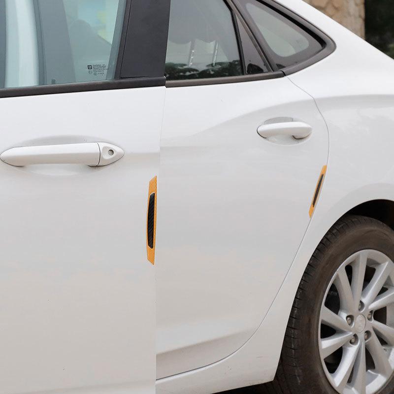 ドア ガード 汎用 反射 4点セット プロテクター エッジ バンパー ガード 車 ステッカー ホワイト guardRdoorwhite