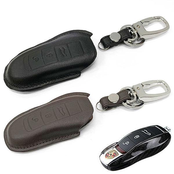 Porsche ポルシェ カスタムレザーキーケース ポルシェ PORSCHE 本革 スマートキーケース A型 色選択 カバー 車 キズ