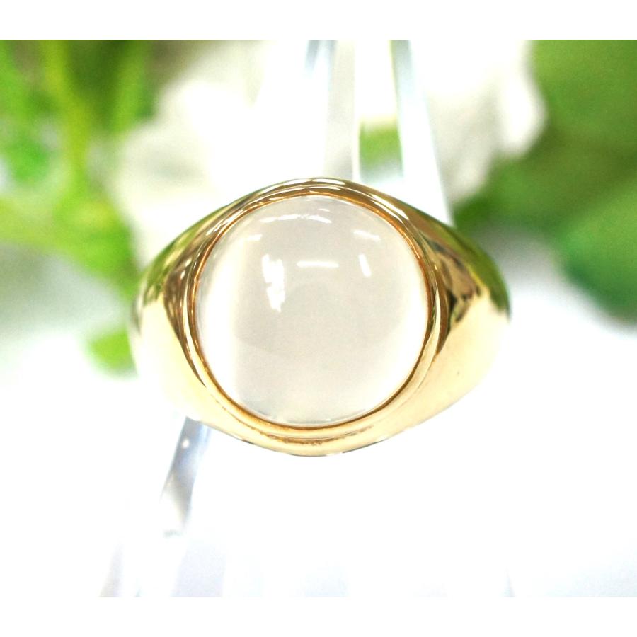 K18 ムーンストーンリング10号