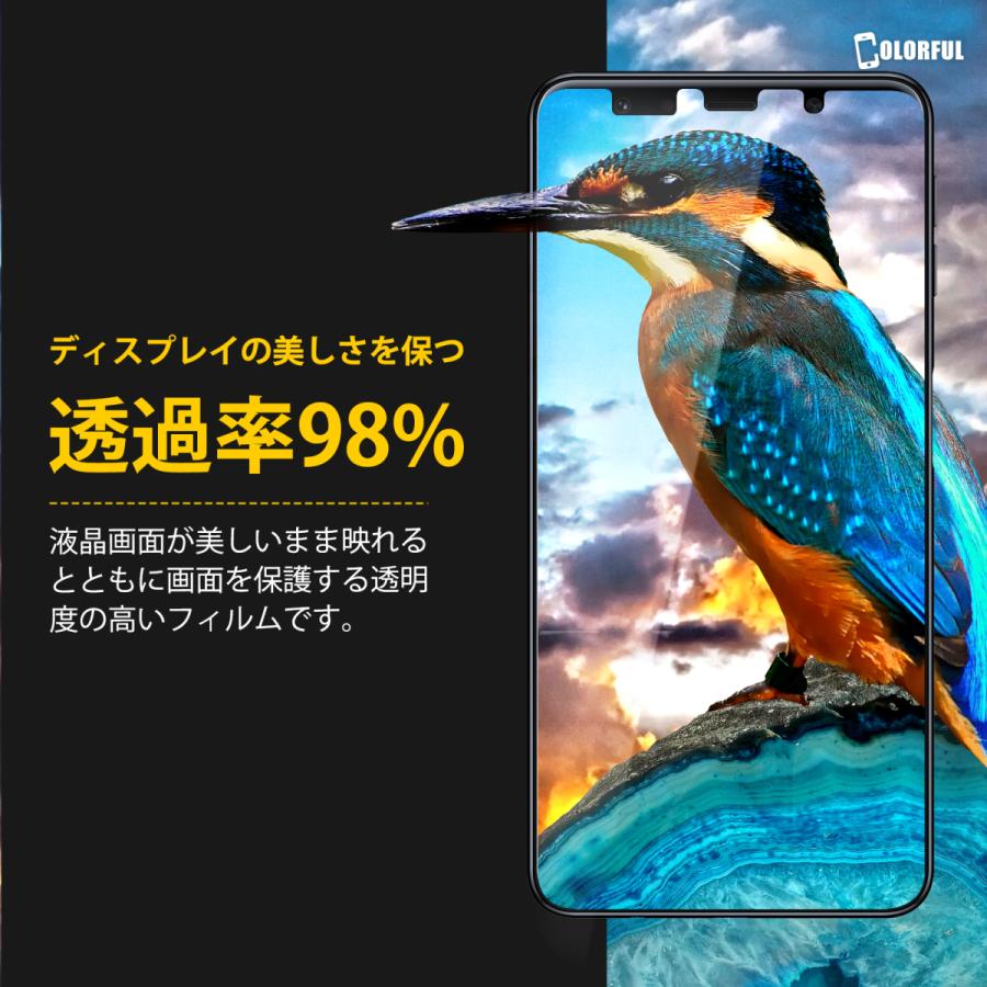 COLORFUL Galaxy A7 ガラスフィルム GalaxyA7 フィルム 保護フィルム