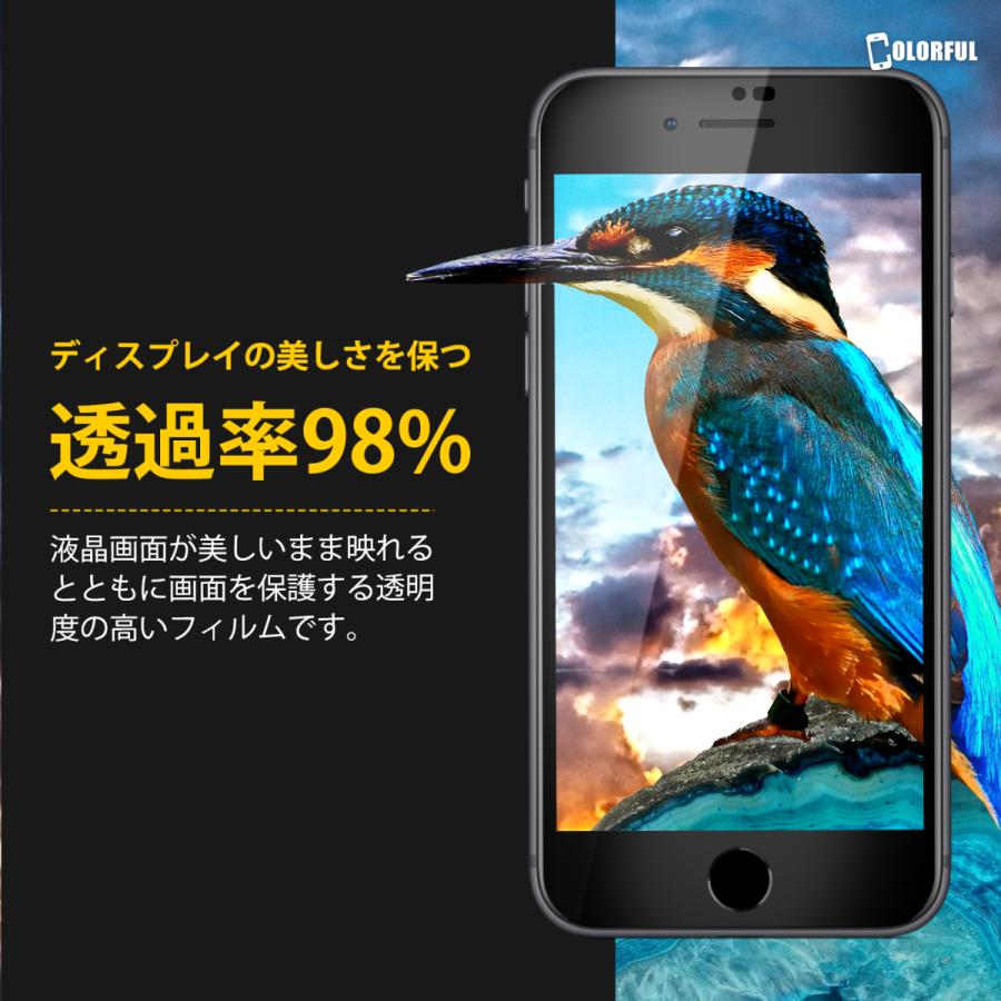 iPhone 6Plus 6sPlus ガラスフィルム 全面保護フィルム 液晶保護フィルム アイフォン 保護シール ブラック ホワイトソフトフレーム 保護フィルムのColorful｜colorful0722｜08