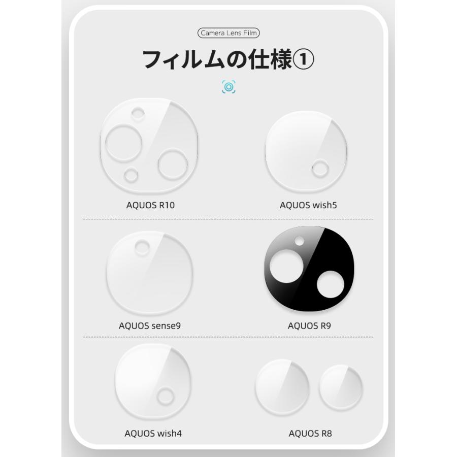 COLORFUL AQUOS wish5 R10 カメラカバー wish4 sense9 R9 レンズカバー