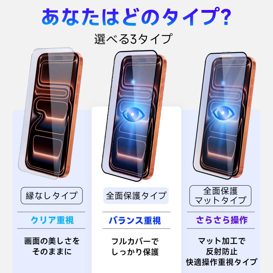 iPhone16 pro ガラスフィルム ブルーライトカット iPhone17 iPhone 16e iPhone15 14pro 16pro max 13 pro 12 SE3 iPhone11 XR 11pro 15pro max フィルム | COLORFUL（スマホ） | 03