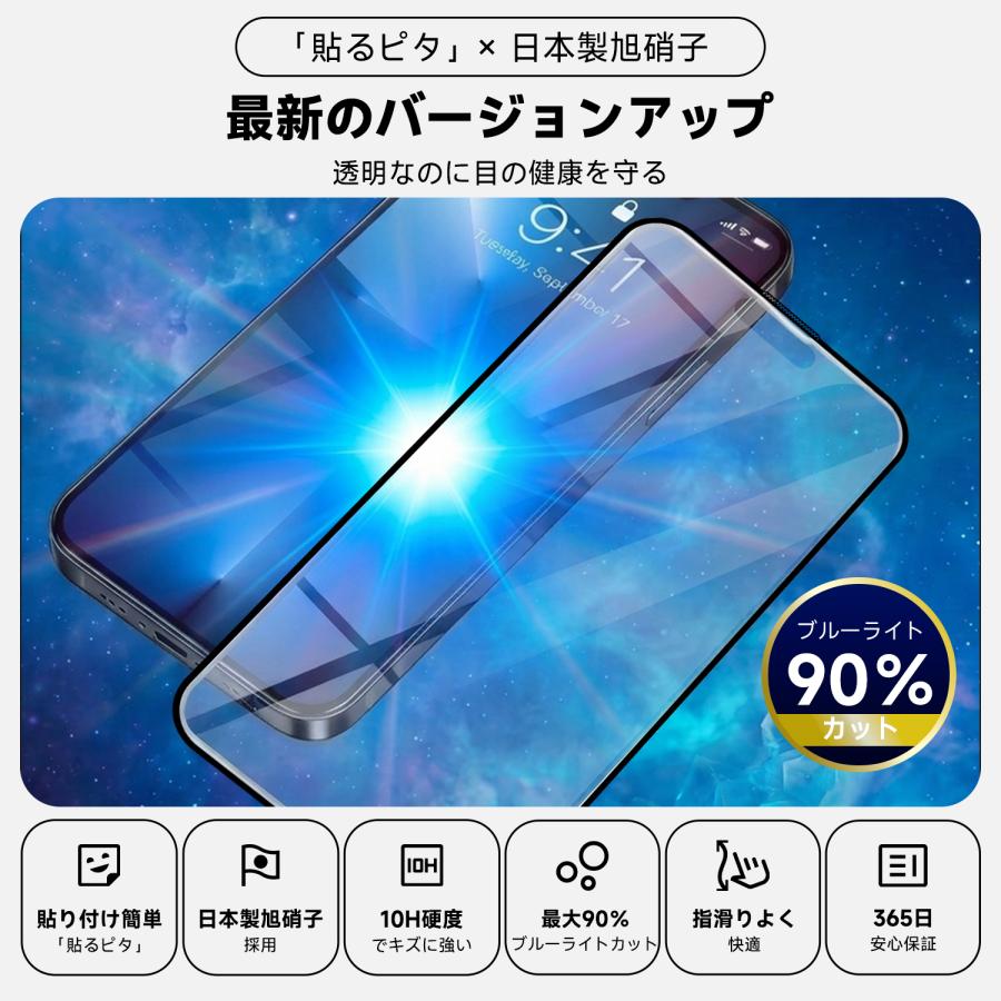 iPhone16 pro ガラスフィルム ブルーライトカット iPhone17 iPhone 16e iPhone15 14pro 16pro max 13 pro 12 SE3 iPhone11 XR 11pro 15pro max フィルム | COLORFUL（スマホ） | 07