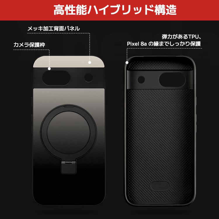 Google Pixel 8a ブラック 本体 カバー付き Google Pixel 8a ケース カバー 手帳型 カード入れ おしゃれ スタンド