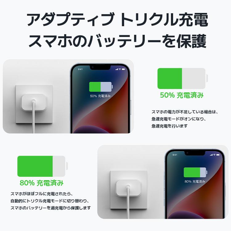 30分で50%まで充電 iphone充電器 急速充電 iPhone 15 タイプC 充電器 急速充電器 20W ACアダプタ Pd 充電器 USB-C iPhone充電器 PSE認証済｜colorful0722｜11